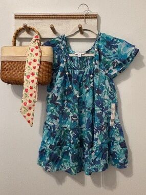 NWT Counterparts Floral Tiered Blouse Size Small